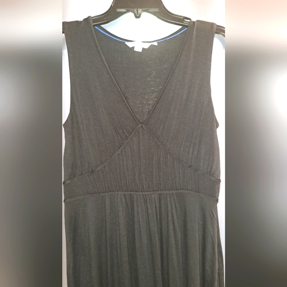 Ladies Boden Black Sleeveless  Dress V-Neck Jersey Knit Viscose Elastane Size 8P
